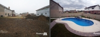Before & After Picture of a Fiberglass Pool in Woodridge, IL