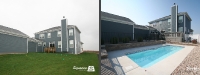 Before & After Picture of a Fiberglass Pool in Sugar Grove, IL