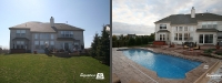 Before & After Picture of a Fiberglass Pool in Algonquin, IL