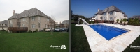 Before & After Picture of a Fiberglass Pool in Long Grove, IL