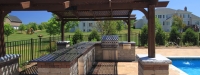Outdoor Kitchen, Pergola, and Pool in South Barrington IL